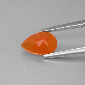 Cornaline orange naturelle transparent, 1,16 ct, transparent / translucide