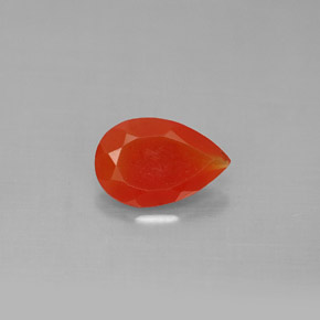 Cornaline rouge orange naturelle transparent, 1,00 ct, transparent / translucide