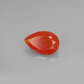 Cornaline rouge orange naturelle transparent, 1,00 ct, transparent / translucide