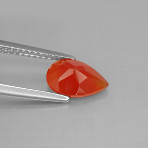 Cornaline rouge orange naturelle transparent, 1,00 ct, transparent / translucide