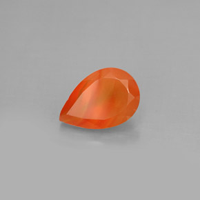 Cornaline orange naturelle transparent, 1,31 ct, transparent / translucide