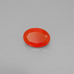 Cornaline orange naturelle transparent, 0,66 ct, transparent / translucide