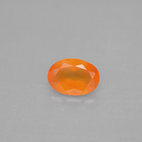 Cornaline orange naturelle transparent, 0,70 ct, transparent / translucide