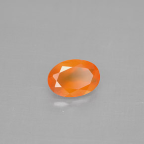 Cornaline orange naturelle transparent, 0,70 ct, transparent / translucide