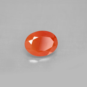 Cornaline Rouge orange naturelle Transparent, 1.23 ct, Transparent / Translucide