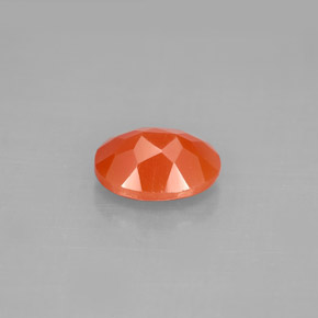 Cornaline Rouge orange naturelle Transparent, 1.23 ct, Transparent / Translucide