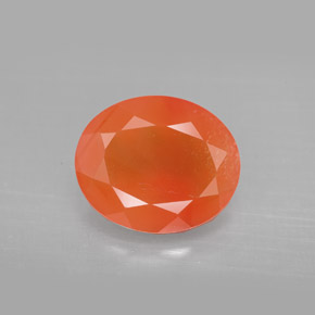Cornaline Rouge orange naturelle Transparent, 4.09 ct, Transparent / Translucide