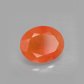 Cornaline Rouge orange naturelle Transparent, 4.09 ct, Transparent / Translucide