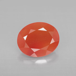 Cornaline Rouge orange naturelle Transparent, 3.09 ct, Transparent / Translucide