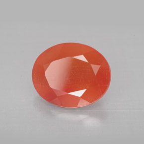 Cornaline Rouge orange naturelle Transparent, 3.09 ct, Transparent / Translucide