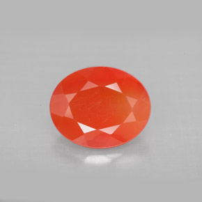 Cornaline Rouge orange naturelle Transparent, 3.03 ct, Transparent / Translucide