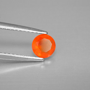 Cornaline Rouge orange naturelle Transparent, 0.38 ct, Transparent / Translucide