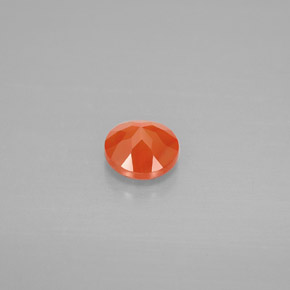 Cornaline Rouge orange naturelle Transparent, 0.48 ct, Transparent / Translucide