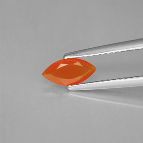 Cornaline Orange naturelle Transparent, 0.39 ct, Transparent / Translucide