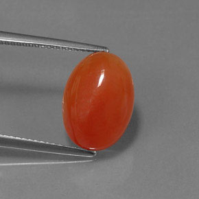 Cornaline Orange naturelle Transparent, 5.84 ct, Transparent / Translucide