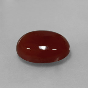Cornaline Rouge orange naturelle Coupe ovale, 5.98 ct, Translucide