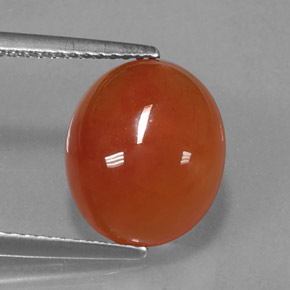 Cornaline orange naturelle transparent, 4,54 ct, transparent / translucide