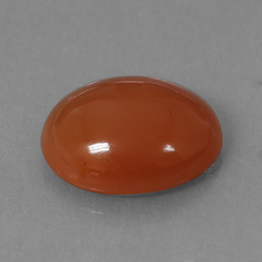 Cornaline orange naturelle coupe ovale, 4,06 ct, translucide