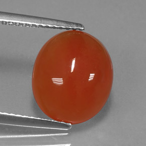 Cornaline orange naturelle transparent, 4,02 ct, transparent / translucide