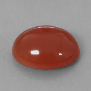 Cornaline Orange naturelle Coupe ovale, 3.69 ct, Translucide