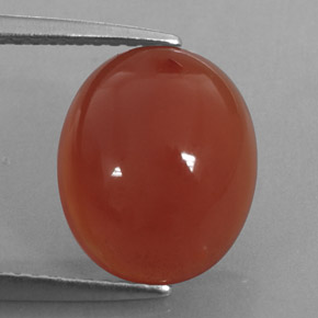 Cornaline Orange naturelle Coupe ovale, 3.69 ct, Translucide