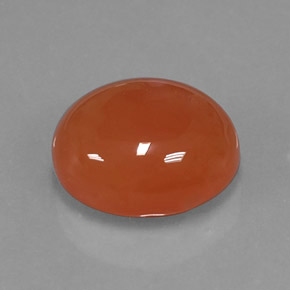 Cornaline Orange naturelle Coupe ovale, 4.98 ct, Translucide