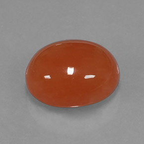 Cornaline Orange naturelle Coupe ovale, 5.13 ct, Translucide