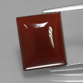 Cornaline orange naturelle baguette, 5,78 ct, translucide