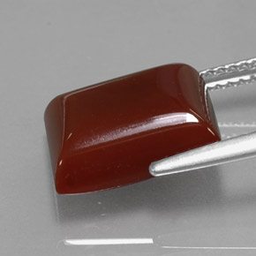 Cornaline orange naturelle baguette, 5,78 ct, translucide