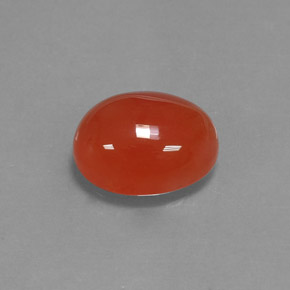 Cornaline orange naturelle coupe ovale, 3,77 ct, translucide