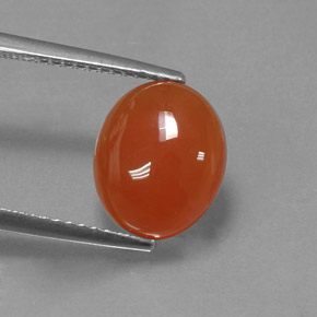 Cornaline rouge orange naturelle transparent, 3,24 ct, transparent / translucide