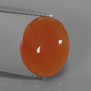 Cornaline orange naturelle transparent, 3,65 ct, transparent / translucide
