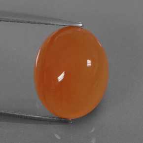 Cornaline orange naturelle transparent, 3,91 ct, transparent / translucide