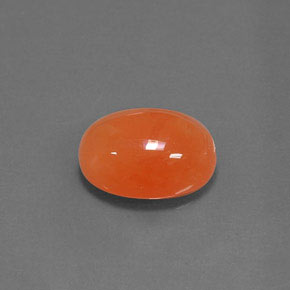Cornaline Orange naturelle Coupe ovale, 4.56 ct, Translucide