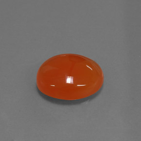 Cornaline orange naturelle coupe ovale, 4,17 ct, translucide
