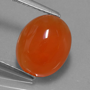 Cornaline orange naturelle transparent, 3,29 ct, transparent / translucide