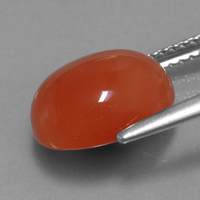 Cornaline orange naturelle transparent, 4,16 ct, transparent / translucide