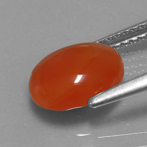 Cornaline orange naturelle transparent, 1,84 ct, transparent / translucide