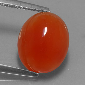 Cornaline orange naturelle transparent, 4,00 ct, transparent / translucide