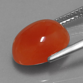 Cornaline orange naturelle transparent, 4,00 ct, transparent / translucide