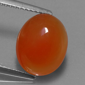 Cornaline orange naturelle transparent, 4,11 ct, transparent / translucide