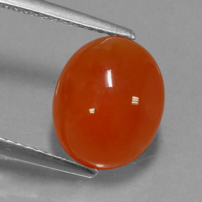 Cornaline orange naturelle transparent, 3,80 ct, transparent / translucide