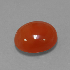 Cornaline orange naturelle transparent, 3,43 ct, transparent / translucide