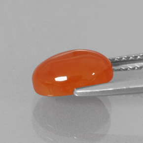 Cornaline orange naturelle transparent, 1,82 ct, transparent / translucide