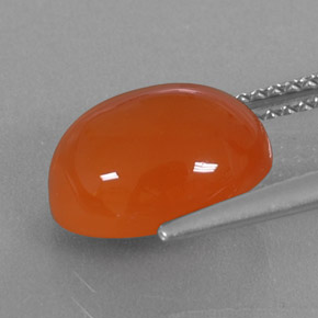Cornaline Orange naturelle Transparent, 3.97 ct, Transparent / Translucide
