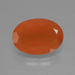 Cornaline Orange naturelle Coupe ovale, 5.04 ct, Translucide