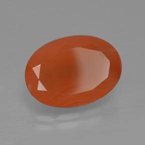 Cornaline Orange naturelle Coupe ovale, 5.04 ct, Translucide