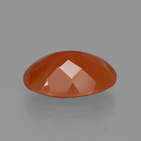 Cornaline Orange naturelle Coupe ovale, 5.04 ct, Translucide