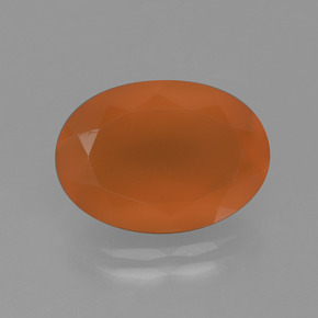 Cornaline orange naturelle coupe ovale, 4,82 ct, translucide