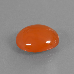 Cornaline Orange naturelle Coupe ovale, 2.36 ct, Translucide